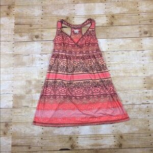 Mudd peach, orange, brown casual sundress
